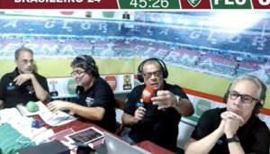 Jornalista pega ar durante transmissão da partida entre Fluminense e Vitória: "Time sem tesão"