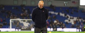 Guardiola sofre derrota histórica contra o Brighton e amarga sequência inédita de quatro derrotas 