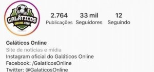 Siga o 'Galáticos Online' no Instagram: @galaticosonline